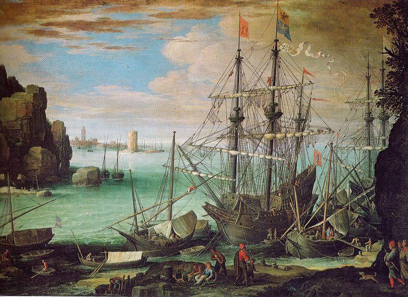 Paul Bril Kestenlandschaft mit Hafen